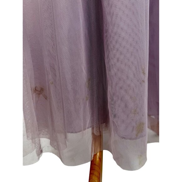 Davids Bridal Lavender One-Shoulder Embroidered Prom Bridesmaid Dress Gown - Picture 15 of 16